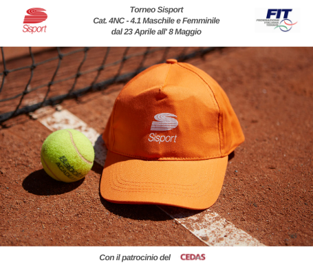 Foto di una palla da tennis e un berretto con visiera di Sisport 